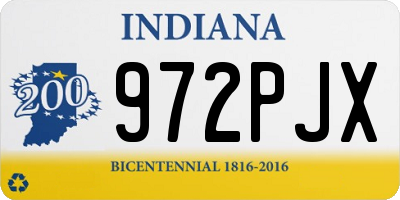 IN license plate 972PJX