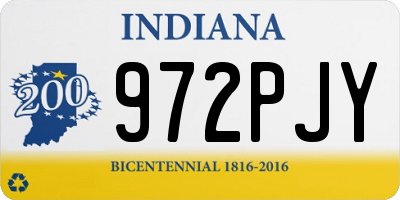 IN license plate 972PJY