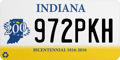 IN license plate 972PKH