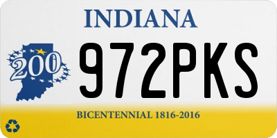 IN license plate 972PKS