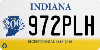 IN license plate 972PLH