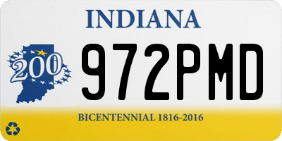 IN license plate 972PMD