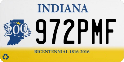 IN license plate 972PMF