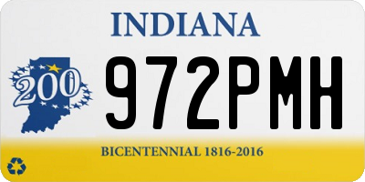 IN license plate 972PMH