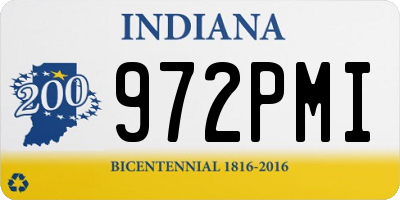 IN license plate 972PMI