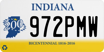 IN license plate 972PMW