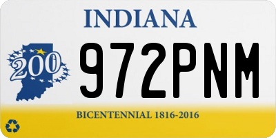 IN license plate 972PNM