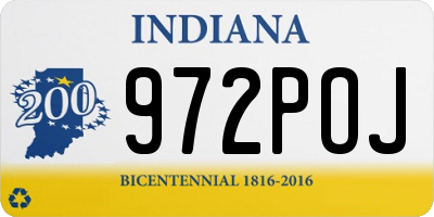 IN license plate 972POJ