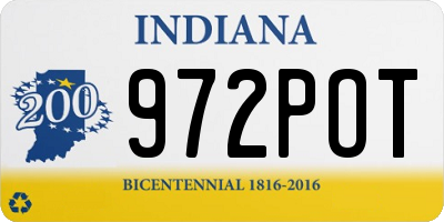IN license plate 972POT