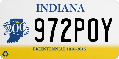 IN license plate 972POY