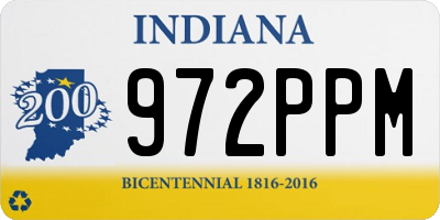 IN license plate 972PPM