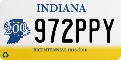 IN license plate 972PPY