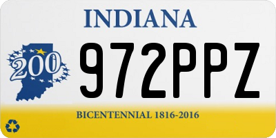 IN license plate 972PPZ