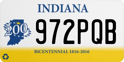 IN license plate 972PQB