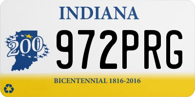 IN license plate 972PRG