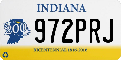 IN license plate 972PRJ