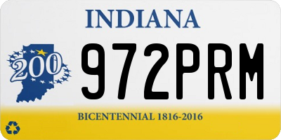 IN license plate 972PRM