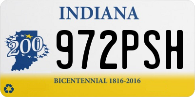 IN license plate 972PSH