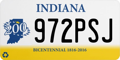 IN license plate 972PSJ