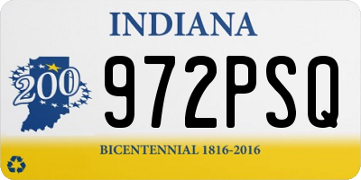 IN license plate 972PSQ