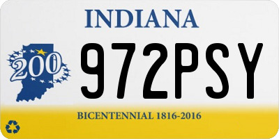 IN license plate 972PSY