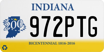 IN license plate 972PTG