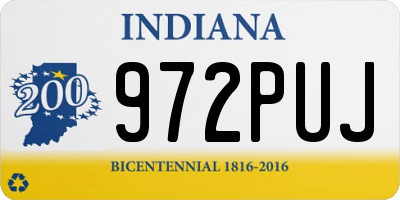 IN license plate 972PUJ