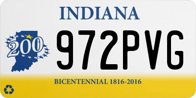 IN license plate 972PVG