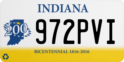 IN license plate 972PVI