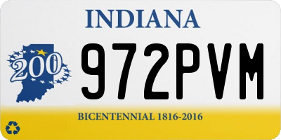 IN license plate 972PVM