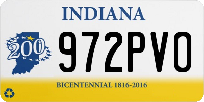 IN license plate 972PVO