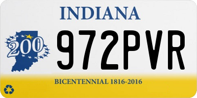 IN license plate 972PVR