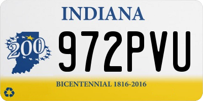 IN license plate 972PVU