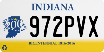 IN license plate 972PVX