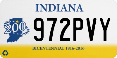IN license plate 972PVY
