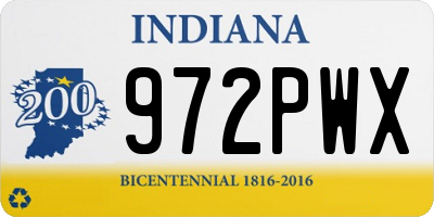 IN license plate 972PWX