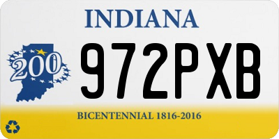 IN license plate 972PXB