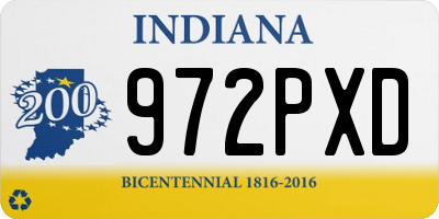 IN license plate 972PXD