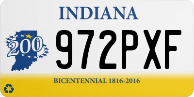IN license plate 972PXF