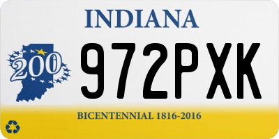 IN license plate 972PXK