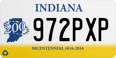 IN license plate 972PXP