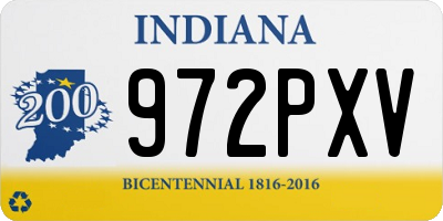 IN license plate 972PXV