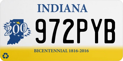 IN license plate 972PYB