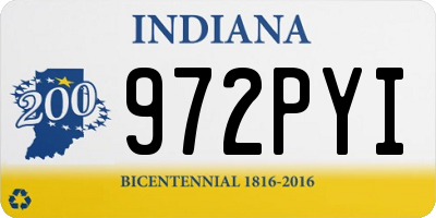 IN license plate 972PYI