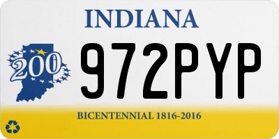 IN license plate 972PYP