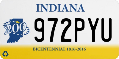 IN license plate 972PYU