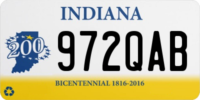IN license plate 972QAB