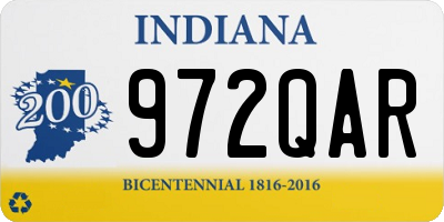 IN license plate 972QAR