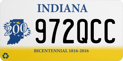 IN license plate 972QCC