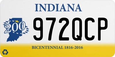 IN license plate 972QCP